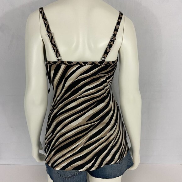 Miraclesuit Women's Opposites Attract Print Love Knot Underwire Tankini Top Sz 8 - Picture 4 of 9